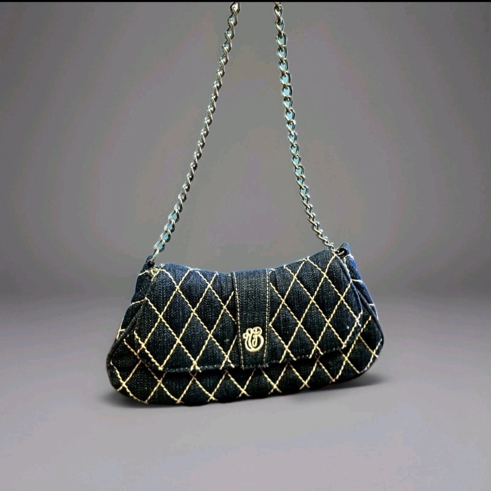 Retired Vera Bradley Olivia Denim Shoulder Bag